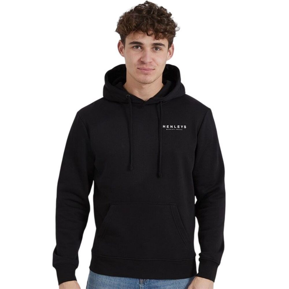 Henleys Mens Henycore Cotton Hoodie / Black